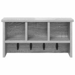 vidaXL Răcător de paltoane montat pe perete sonoma gri 50 x 16 x 26 cm