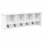 vidaXL Răcător de paltoane montat pe perete Alb 75 x 16 x 26 cm vidaXL Răcător de paltoane montat pe perete Alb 75 x 16 x 26 cm
