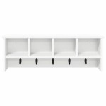 vidaXL Răcător de paltoane montat pe perete Alb 75 x 16 x 26 cm vidaXL Răcător de paltoane montat pe perete Alb 75 x 16 x 26 cm