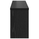 vidaXL Răcător de paltoane montat pe perete cu raft Stejar negru