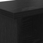 vidaXL Răcător de paltoane montat pe perete cu raft Stejar negru