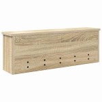 vidaXL Răcător de paltoane montat pe perete cu raft Stejar sonoma vidaXL Răcător de paltoane montat pe perete cu raft Stejar sonoma