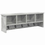 vidaXL Răcător de paltoane montat pe perete Gri beton 75 x 16 x 26 cm vidaXL Răcător de paltoane montat pe perete Gri beton 75 x 16 x 26 cm