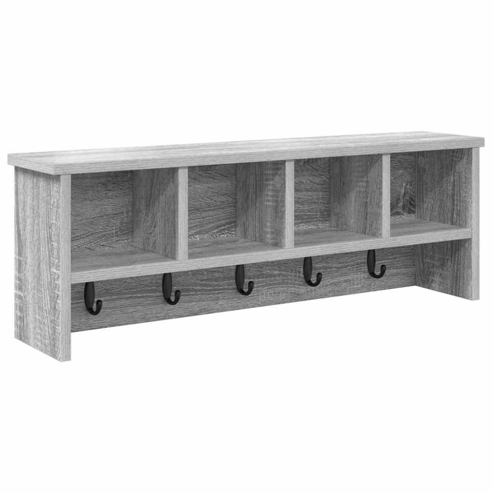 vidaXL Răcător de paltoane montat pe perete sonoma gri 75 x 16 x 26 cm