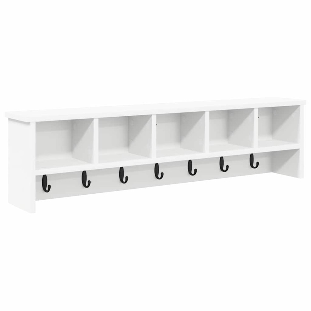 vidaXL Răcător de paltoane montat pe perete Alb 100 x 16 x 26 cm