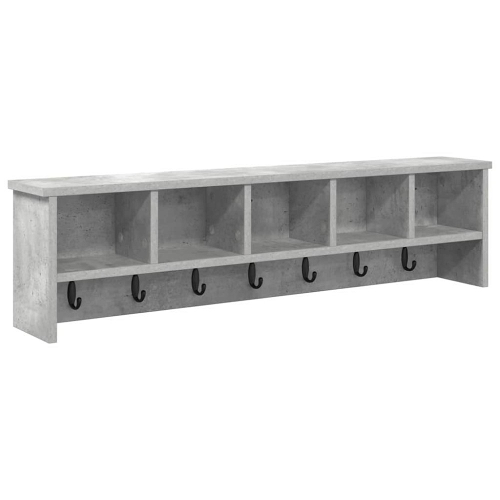 vidaXL Răcător de paltoane montat pe perete Gri beton 100 x 16 x 26 cm