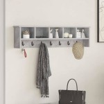 vidaXL Răcător de paltoane montat pe perete Gri beton 100 x 16 x 26 cm vidaXL Răcător de paltoane montat pe perete Gri beton 100 x 16 x 26 cm