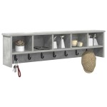vidaXL Răcător de paltoane montat pe perete Gri beton 100 x 16 x 26 cm vidaXL Răcător de paltoane montat pe perete Gri beton 100 x 16 x 26 cm