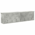 vidaXL Răcător de paltoane montat pe perete Gri beton 100 x 16 x 26 cm vidaXL Răcător de paltoane montat pe perete Gri beton 100 x 16 x 26 cm