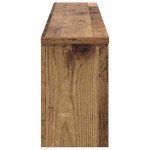 vidaXL Răcător de paltoane montat pe perete cu raft Lemn vechi vidaXL Răcător de paltoane montat pe perete cu raft Lemn vechi