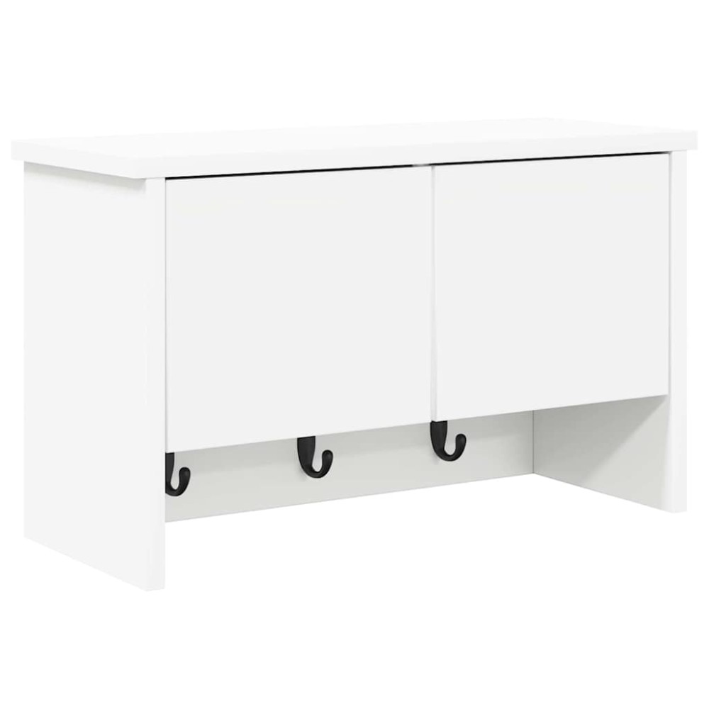 vidaXL Răcător de paltoane montat pe perete cu ușă Alb 50 x 20 x 30 cm