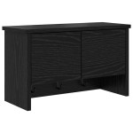 vidaXL Răcător de paltoane montat pe perete cu raft Stejar negru vidaXL Răcător de paltoane montat pe perete cu raft Stejar negru