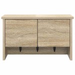 vidaXL Răcător de paltoane montat pe perete cu raft Stejar sonoma vidaXL Răcător de paltoane montat pe perete cu raft Stejar sonoma