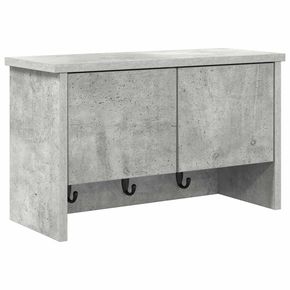 vidaXL Răcător de paltoane montat pe perete Gri beton 50 x 20 x 30 cm