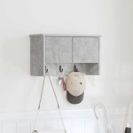 vidaXL Răcător de paltoane montat pe perete Gri beton 50 x 20 x 30 cm vidaXL Răcător de paltoane montat pe perete Gri beton 50 x 20 x 30 cm
