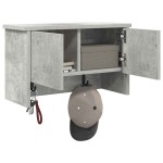 vidaXL Răcător de paltoane montat pe perete Gri beton 50 x 20 x 30 cm vidaXL Răcător de paltoane montat pe perete Gri beton 50 x 20 x 30 cm