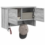 vidaXL Răcător de paltoane montat pe perete sonoma gri 50 x 20 x 30 cm vidaXL Răcător de paltoane montat pe perete sonoma gri 50 x 20 x 30 cm