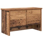 vidaXL Răcător de paltoane montat pe perete Lemn vechi 50 x 20 x 30 cm vidaXL Răcător de paltoane montat pe perete Lemn vechi 50 x 20 x 30 cm