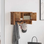 vidaXL Răcător de paltoane montat pe perete Lemn vechi 50 x 20 x 30 cm vidaXL Răcător de paltoane montat pe perete Lemn vechi 50 x 20 x 30 cm