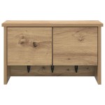 vidaXL Răcător de paltoane montat pe perete cu raft stejar artizanal