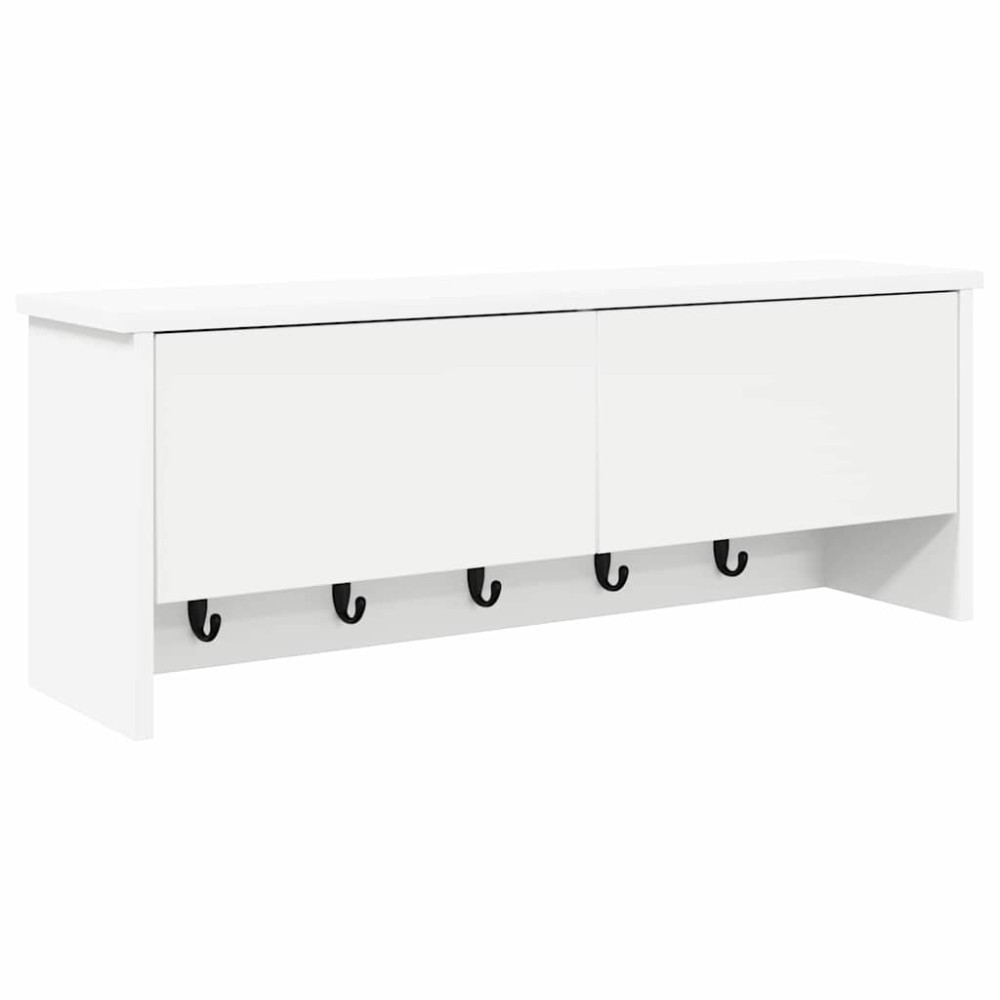 vidaXL Răcător de paltoane montat pe perete cu ușă Alb 80 x 20 x 30 cm