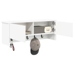 vidaXL Răcător de paltoane montat pe perete cu ușă Alb 80 x 20 x 30 cm vidaXL Răcător de paltoane montat pe perete cu ușă Alb 80 x 20 x 30 cm