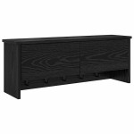 vidaXL Răcător de paltoane montat pe perete cu raft Stejar negru vidaXL Răcător de paltoane montat pe perete cu raft Stejar negru