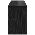 vidaXL Răcător de paltoane montat pe perete cu raft Stejar negru vidaXL Răcător de paltoane montat pe perete cu raft Stejar negru