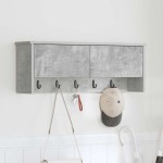 vidaXL Răcător de paltoane montat pe perete Gri beton 80 x 20 x 30 cm vidaXL Răcător de paltoane montat pe perete Gri beton 80 x 20 x 30 cm