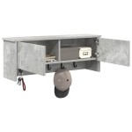 vidaXL Răcător de paltoane montat pe perete Gri beton 80 x 20 x 30 cm vidaXL Răcător de paltoane montat pe perete Gri beton 80 x 20 x 30 cm