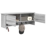 vidaXL Răcător de paltoane montat pe perete sonoma gri 80 x 20 x 30 cm