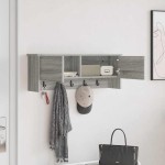 vidaXL Răcător de paltoane montat pe perete sonoma gri 80 x 20 x 30 cm