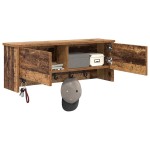 vidaXL Răcător de paltoane montat pe perete Lemn vechi 80 x 20 x 30 cm vidaXL Răcător de paltoane montat pe perete Lemn vechi 80 x 20 x 30 cm