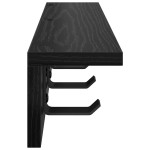 vidaXL Răcător de paltoane montat pe perete cu raft Stejar negru vidaXL Răcător de paltoane montat pe perete cu raft Stejar negru