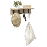 vidaXL Răcător de paltoane montat pe perete cu raft Stejar sonoma vidaXL Răcător de paltoane montat pe perete cu raft Stejar sonoma