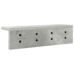 vidaXL Răcător de paltoane montat pe perete cu raft Gri beton
