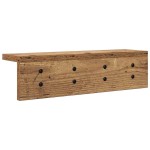 vidaXL Răcător de paltoane montat pe perete cu raft Lemn vechi vidaXL Răcător de paltoane montat pe perete cu raft Lemn vechi