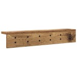 vidaXL Răcător de paltoane montat pe perete cu raft Lemn vechi