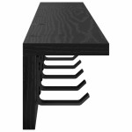 vidaXL Răcător de paltoane montat pe perete cu raft Stejar negru vidaXL Răcător de paltoane montat pe perete cu raft Stejar negru
