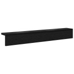 vidaXL Răcător de paltoane montat pe perete cu raft Stejar negru vidaXL Răcător de paltoane montat pe perete cu raft Stejar negru