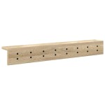 vidaXL Răcător de paltoane montat pe perete cu raft Stejar sonoma vidaXL Răcător de paltoane montat pe perete cu raft Stejar sonoma