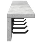 vidaXL Răcător de paltoane montat pe perete cu raft Gri beton