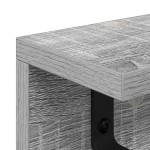 vidaXL Răcător de paltoane montat pe perete cu raft sonoma gri vidaXL Răcător de paltoane montat pe perete cu raft sonoma gri