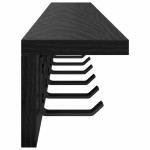 vidaXL Răcător de paltoane montat pe perete cu raft Stejar negru vidaXL Răcător de paltoane montat pe perete cu raft Stejar negru