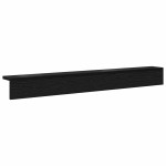 vidaXL Răcător de paltoane montat pe perete cu raft Stejar negru vidaXL Răcător de paltoane montat pe perete cu raft Stejar negru