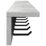 vidaXL Răcător de paltoane montat pe perete cu raft Gri beton