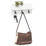 vidaXL Răcător de paltoane montat pe perete Alb 40 x 10.5 x 18 cm