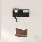 vidaXL Răcător de paltoane montat pe perete cu raft Stejar negru vidaXL Răcător de paltoane montat pe perete cu raft Stejar negru