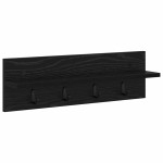 vidaXL Răcător de paltoane montat pe perete cu raft Stejar negru vidaXL Răcător de paltoane montat pe perete cu raft Stejar negru