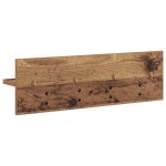 vidaXL Răcător de paltoane montat pe perete cu raft Lemn vechi vidaXL Răcător de paltoane montat pe perete cu raft Lemn vechi